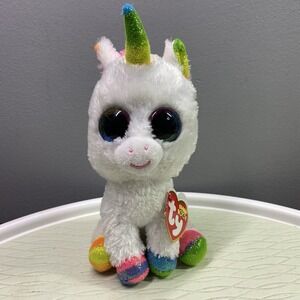 Ty Beanie Boos PIXY the Unicorn‎ 6" with Horn Sparkle plush animal